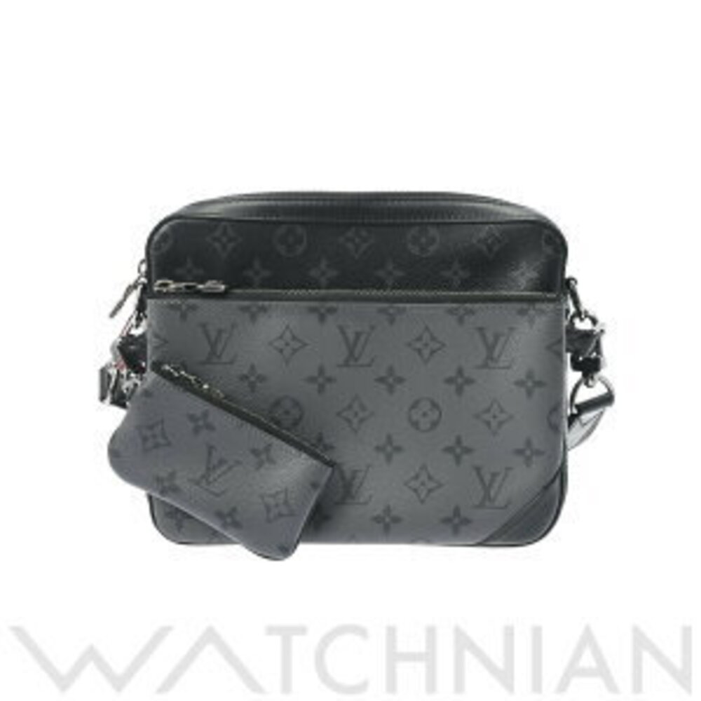 Louis Vuitton Eclipse Black Trio Messenger Bag Black Gray Reverse